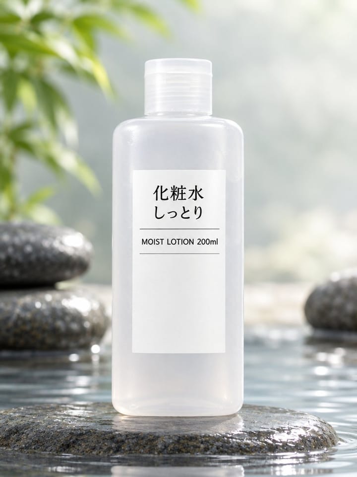 化粧水:机の上で撮った写真 → 和の SPA シーンのメイン画像